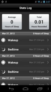 iHome-Sleep statistics screen